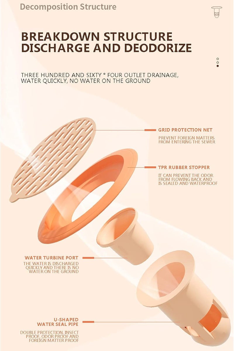 klarako Drain Backflow Preventer, Drain Hair Catcher Silicone Sink Strainer, Floor Drain Anticlog, Toilet Floor Drain Toilet Deodorant Suitable for Kitchen and Bathroom (Blue) - Image 4