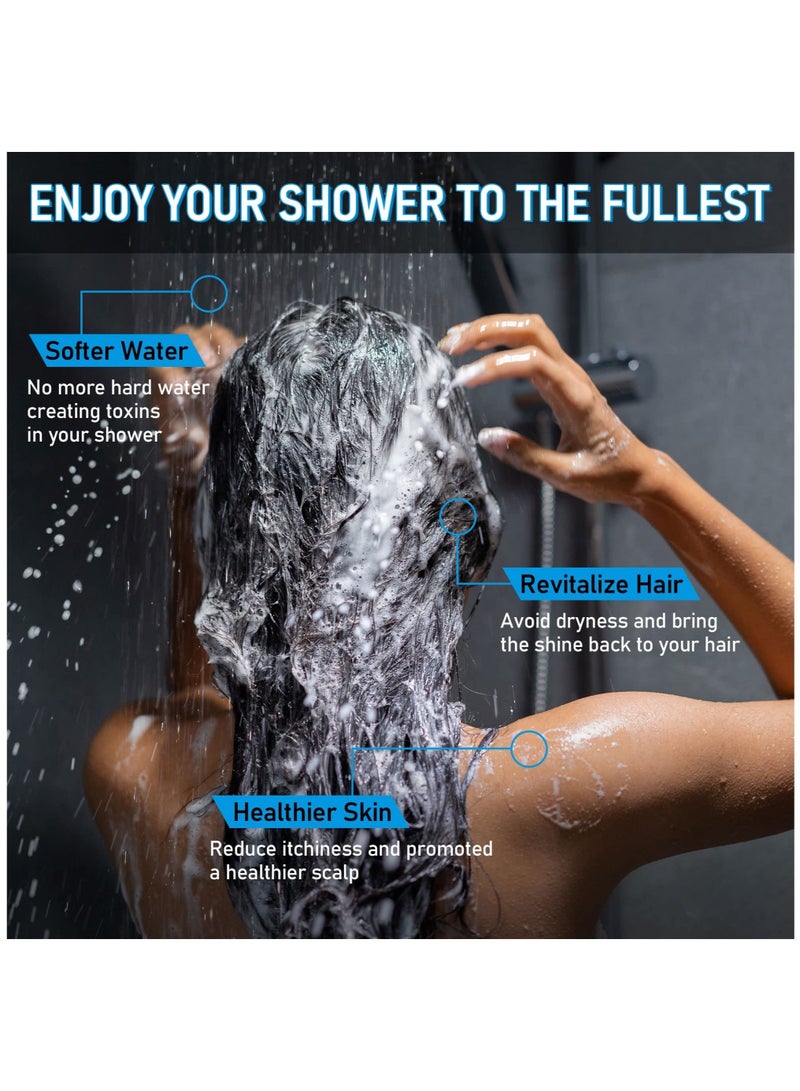 كابتن تيك 2 Pack Vitamin C + E Shower Head Filter Replacement Cartridge with Various Mineralized Ball Compatible with AquaHomeGroup Filtered Shower Head for Hard Water Remove Chlorine Fluoride Heavy Metal - Image 5