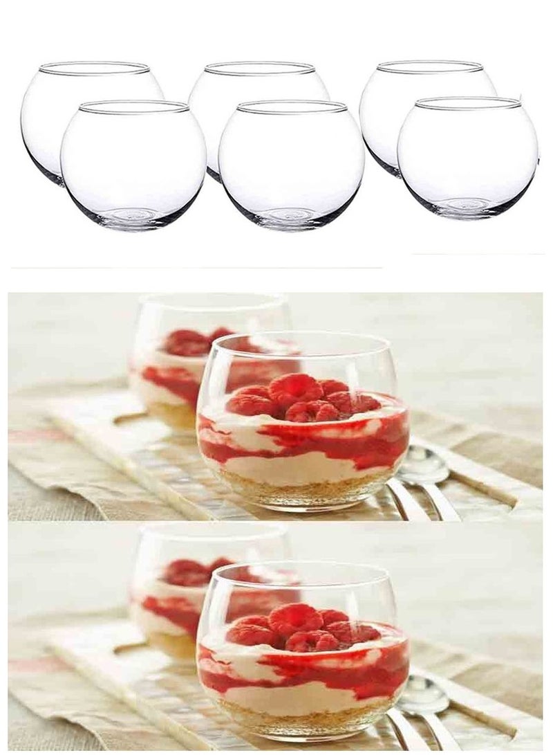 كاسات زجاج تشيز كيك 6 حبات شفاف - Image 1