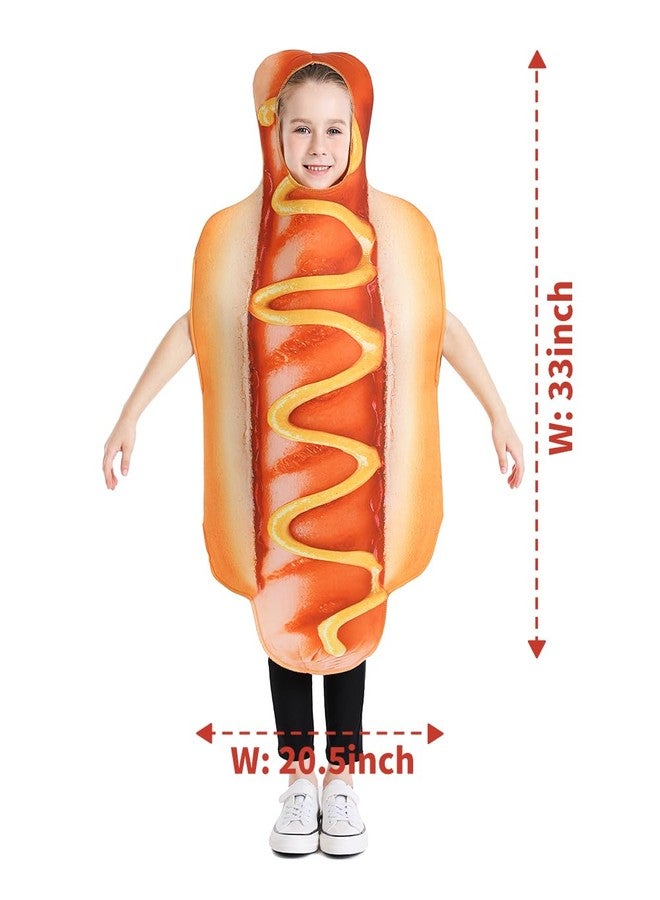 Seasons Hot Dog Costume for Kids, Funny Food Halloween Costume for Kids 4-6 Years - Image 4