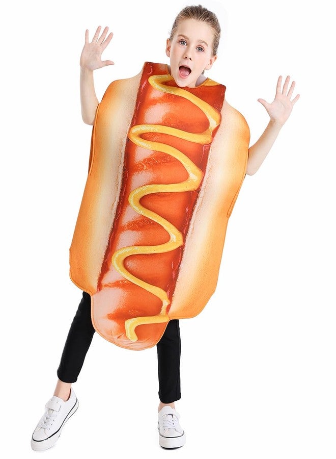 Seasons Hot Dog Costume for Kids, Funny Food Halloween Costume for Kids 4-6 Years - Image 5