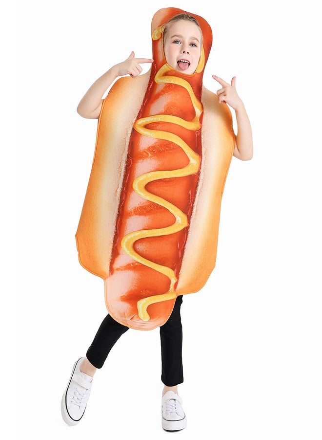 Seasons Hot Dog Costume for Kids, Funny Food Halloween Costume for Kids 4-6 Years - Image 2