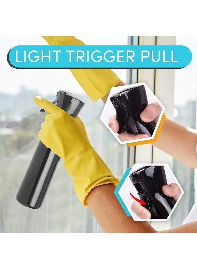 MOMENT Spray Bottle For Hair (10.1Oz/300Ml) - Continuous Ultra Fine Mist Sprayer – For Hairstyling, Cleaning, Salons, Plants, Essential Oil & More - Black - Image 3