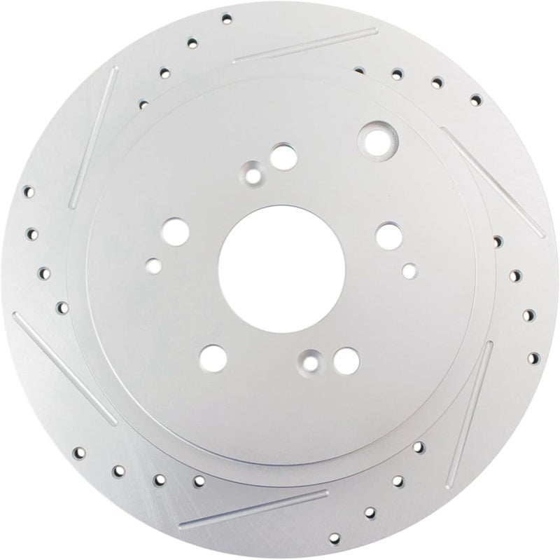 TRQ Rear Performance Brake Rotors Set Premium G-Coated Cross Drilled & Slotted Compatible with 2001-2006 Acura MDX 2003-2008 Honda Pilot - Image 5