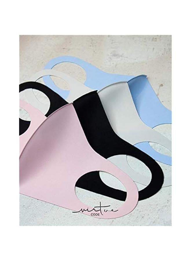 Virtue Code Second Skin Cloth Face Mask Pack. 4 ery Soft Masks Washable Fabric - Image 2