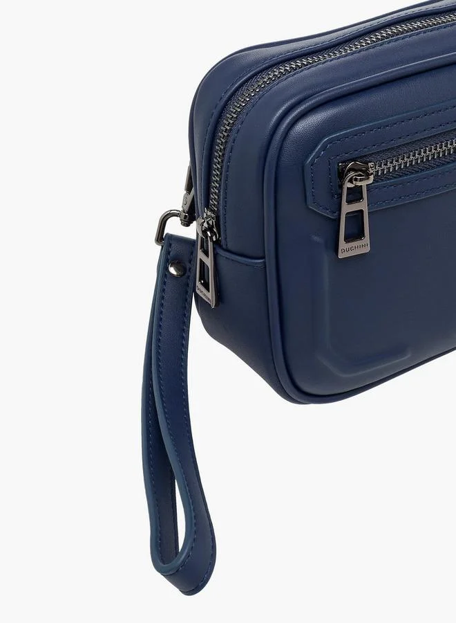 Duchini NAVY Men Textured Wristlet Pouch Bag for Men | Best Price UAE