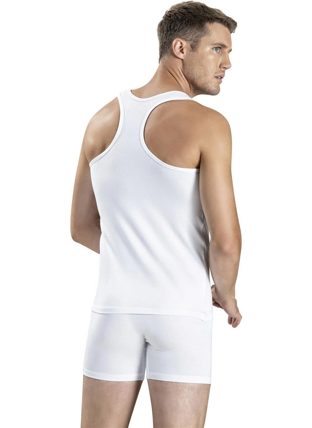 جيبر Men's Cotton Lycra Rambo Undershirt 136 - 9 Pieces