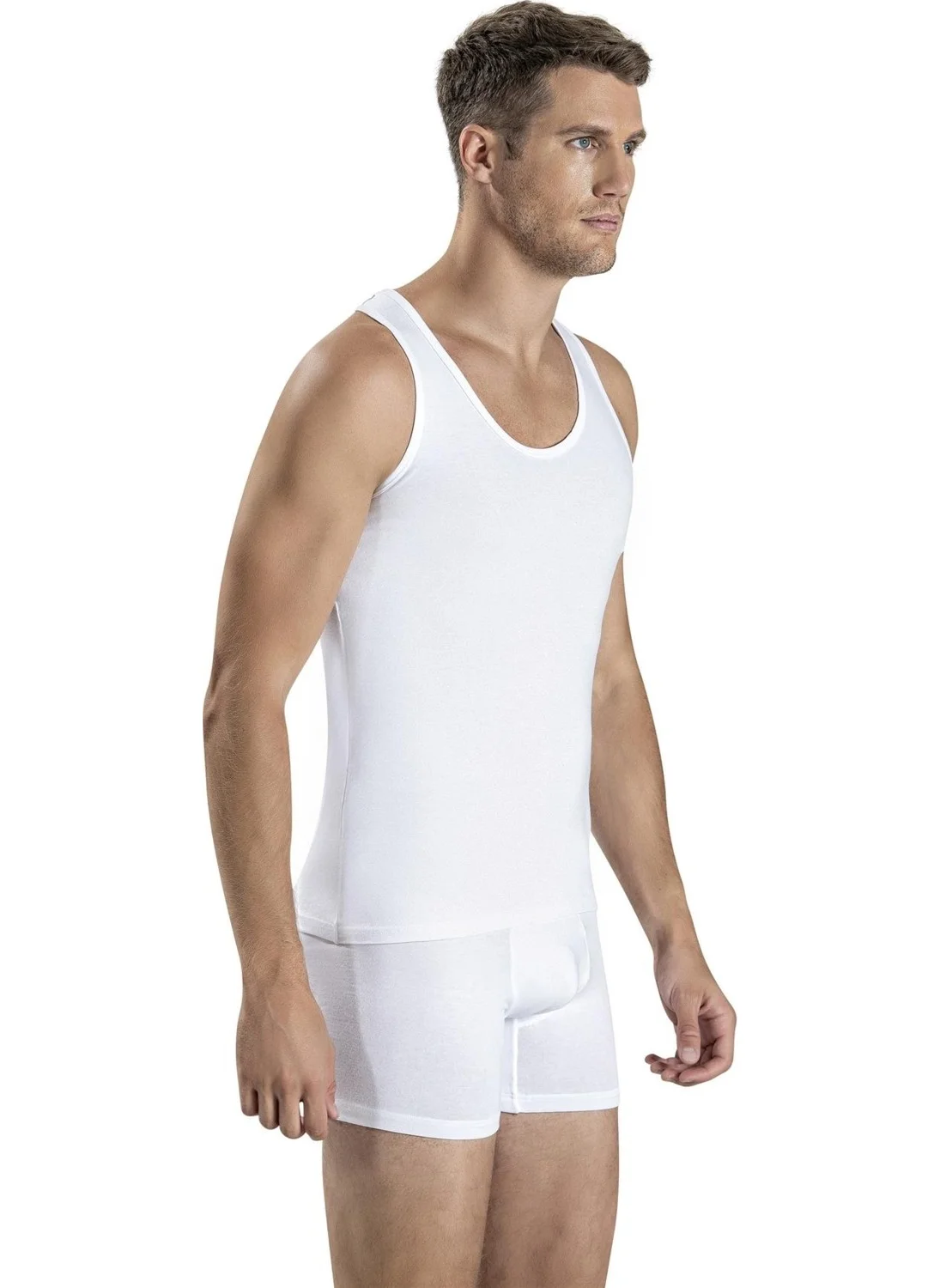 جيبر Men's Cotton Lycra Rambo Undershirt 136 - 9 Pieces