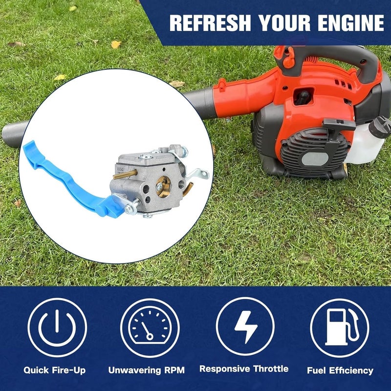 Powtol 125B 125BX 125BVX Carburetor Kit for Husqvarna 125B 125BVX 125BX Handheld Leaf Blower Parts Replace 590460102 545081811 ZAMA C1Q-W37 581798001 with 125B Air Filter Primer Bulb Kit - Image 3