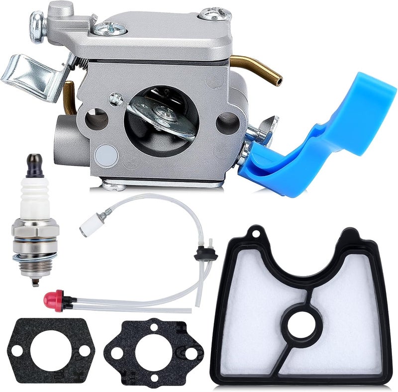Powtol 125B 125BX 125BVX Carburetor Kit for Husqvarna 125B 125BVX 125BX Handheld Leaf Blower Parts Replace 590460102 545081811 ZAMA C1Q-W37 581798001 with 125B Air Filter Primer Bulb Kit - Image 1
