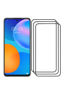 CATANES 3 Pack For Huawei P smart 2021 Screen Protector Tempered Glass Full Glue Back  - Image 2