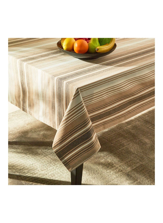 NIBEMINENT Harley Yarn Dyed Cotton Table Cloth Brown 150 x 200cm - Image 1