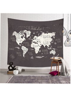 World Map Style Printing Wall Hanging Tapestry Multicolour