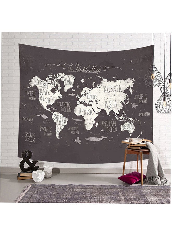 Y&D - World Map Style Printing Wall Hanging Tapestry Multicolour - Image 1