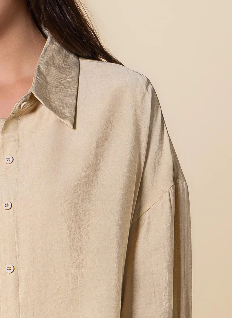 SHAPES MAXI SHIRT DRESS