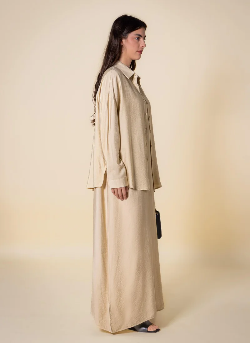 SHAPES MAXI SHIRT DRESS
