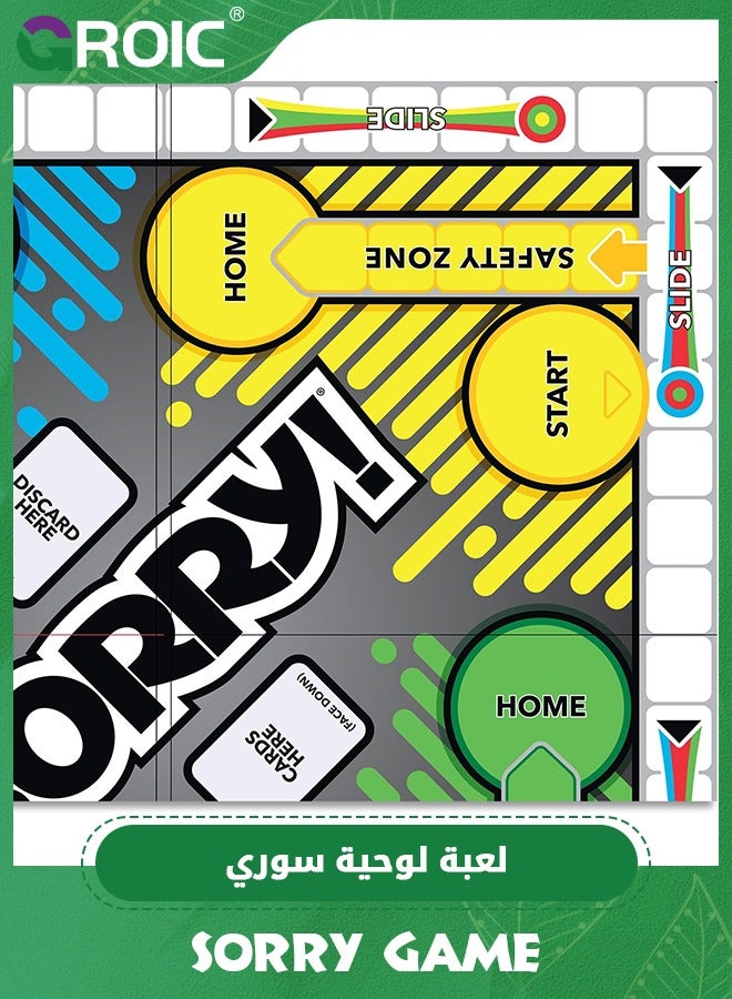 GROIC Board Games, Sorry Gaming! Sorry Chess Family Board Games, Not Sorry Board Game for Kids and Adults, 2 to 4 Players, Ages 6 and Up, Educational Board Games Family Board Games - Image 5