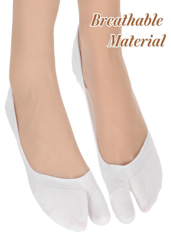 جوارب تابي المخفية من ValueBargain، 3 أزواج، جوارب تابي المخفية، بطانة غير مرئية مانعة للانزلاق للأحذية المسطحة والأحذية الرياضية والأحذية بدون كعب (بيج، أبيض، ولون البشرة) - Image 4