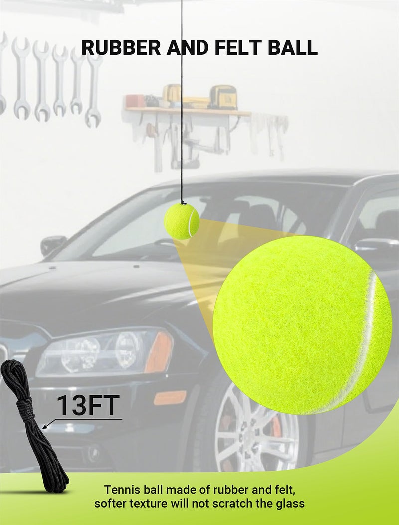 SARDVISA 2-Packs Tennis Ball Garage Parking Aid with Non-Elastic String, Precise Garage Car Stop Indicator w/Adjustment Buckle, Easy Installation, Parking Stopper Assist for Garage Accessories - Image 3
