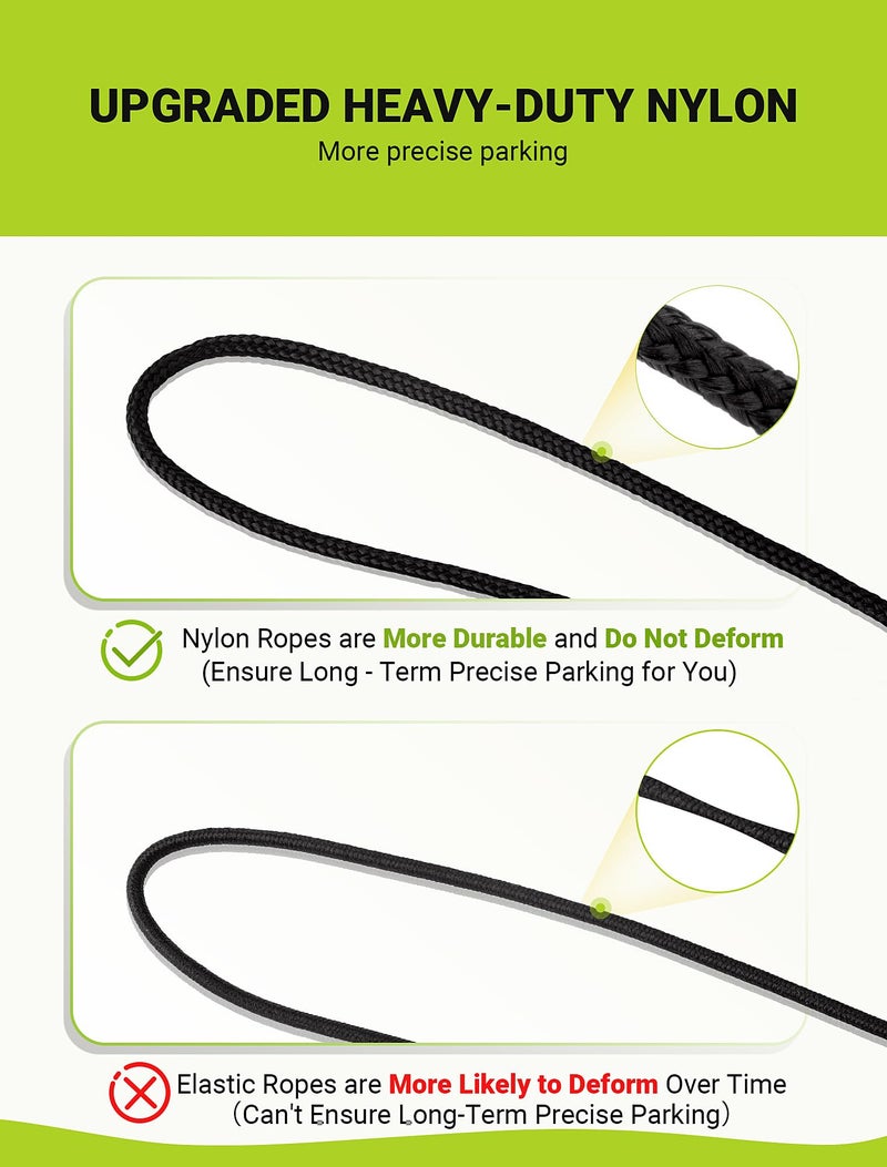 SARDVISA 2-Packs Tennis Ball Garage Parking Aid with Non-Elastic String, Precise Garage Car Stop Indicator w/Adjustment Buckle, Easy Installation, Parking Stopper Assist for Garage Accessories - Image 2