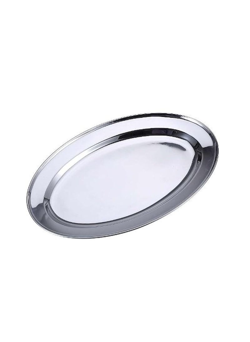 Ayda Stainless Steel Oval Tray Serving Tray 40cm 