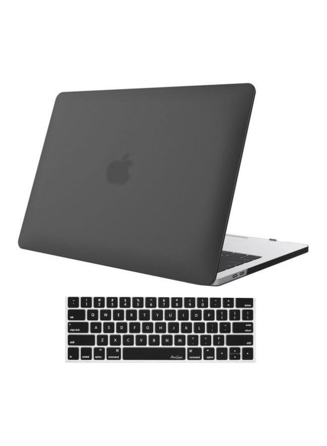 NIBEMINENT Protective Case Cover And Keyboard For Apple MacBook Pro With Touch Bar 13-Inch A1706 1708 (2017, 2016) Black  - Image 1