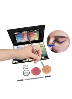 DanziX 70Pcs Metal Stickers For Magnetic Palette Palette Empty Eyeshadow Makeup Palette + 2 Depotting Spatula (35Pcs Round + 35Pcs Square)  - Image 3