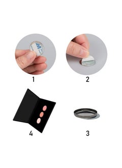 DanziX 70Pcs Metal Stickers For Magnetic Palette Palette Empty Eyeshadow Makeup Palette + 2 Depotting Spatula (35Pcs Round + 35Pcs Square)  - Image 5