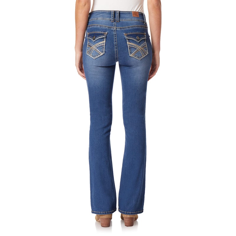 WallFlower Women's InstaStretch Luscious Curvy Bootcut Jeans, Trixie, 7 - Image 2