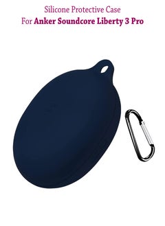 Waldic Silicone Protective Case Cover For Anker Soundcore Liberty 3 Pro - Dark Blue  - Image 1