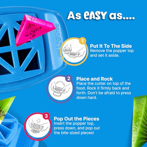 FunBites Food Cutter, Sandwich Cutter for Kids, Bento Lunch Box Accessory, Cuts Food into Bite-Size Shapes – Blue Triangles - Image 4