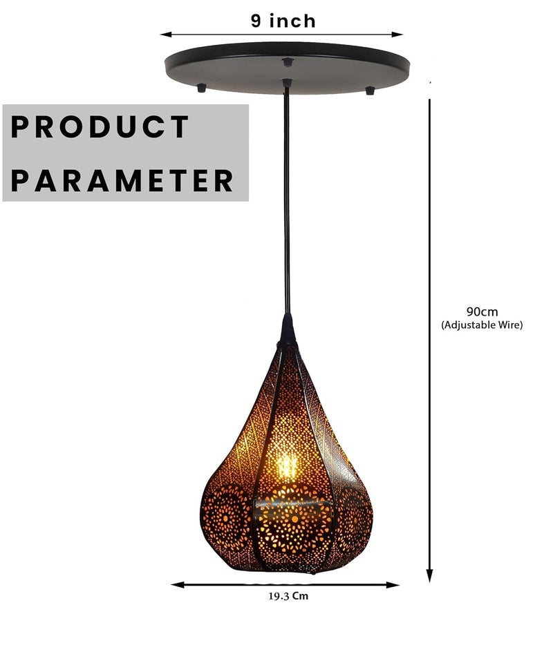 KINIS Lezar Cutting Diamond Shape Round Cluster Pendant Light/Cluster Hanging Light/Cluster Ceiling Light/Three Pendant Lamp to Décor Home/Bedroom/Office/Dining/Cafe/Restaurants (with Bulb) - Image 5