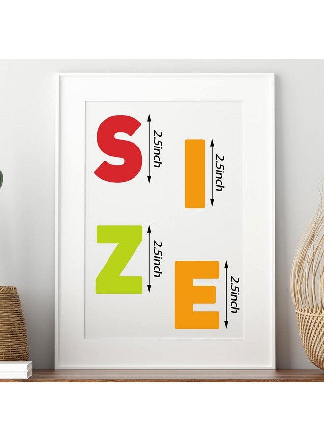 Chinco 232 Pcs 24 Sheets Large Letter Stickers 2.5 Inch Alphabet Letter Stickers Self Adhesive Letters Stickers For Bulletin Board Classroom Mailbox Window Door Home Decor (Colorful) - Image 2