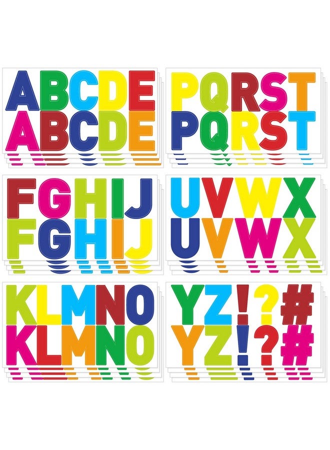 Chinco 232 Pcs 24 Sheets Large Letter Stickers 2.5 Inch Alphabet Letter Stickers Self Adhesive Letters Stickers For Bulletin Board Classroom Mailbox Window Door Home Decor (Colorful) - Image 1