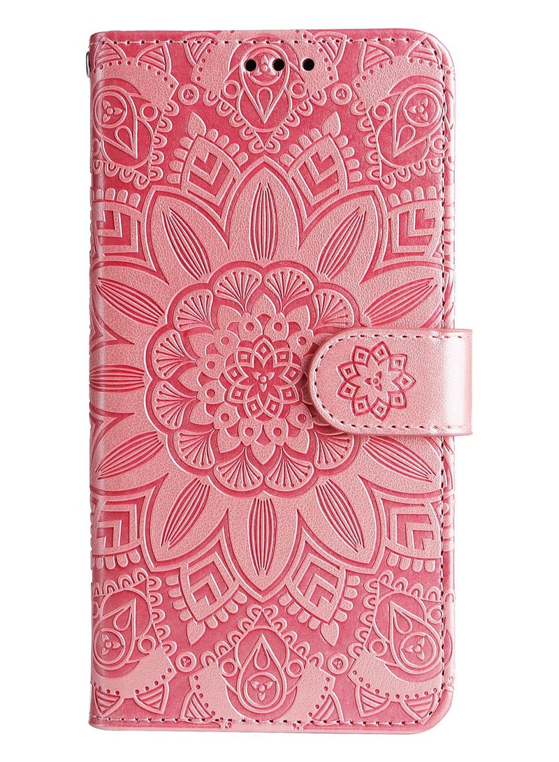 Suteni غطاء flip مزخرف بالحرارة مع فتحات بطاقات من الجلد لهاتف سامسونج - Image 1