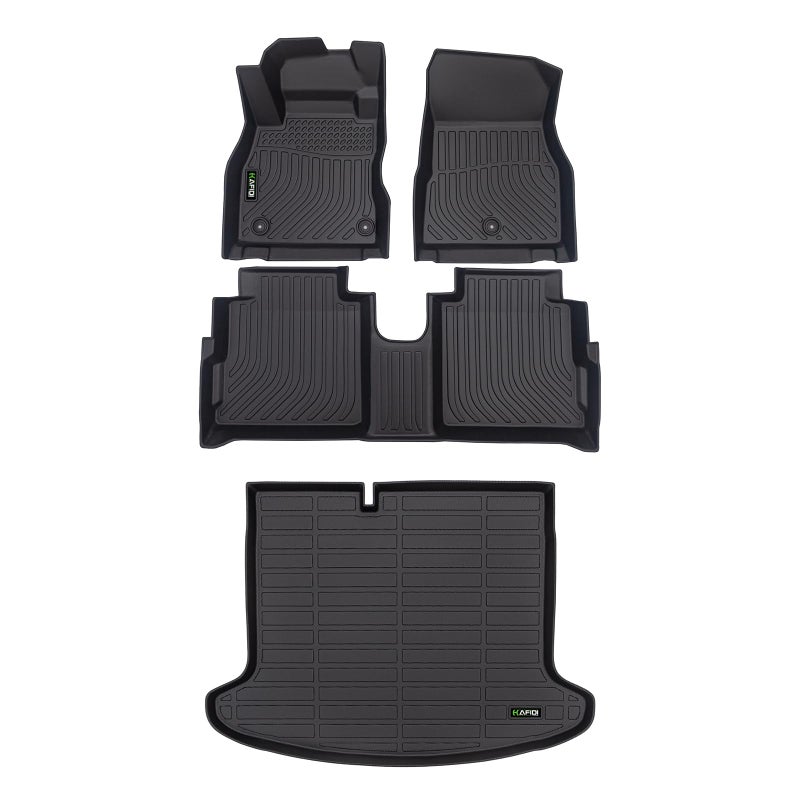 HAFIDI Automotive Floor Mats Cargo Liner for Nissan Kicks 20182024 All Weather Protection Full Set Black
