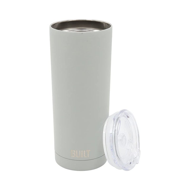 BUILT 20 Ounce Double Wall Vacuum Sealed Stainless Steel Coffee and Water Tumbler Easy to Clean Tritan Lid with Rotating Splash Guard, Storm Gray,5286360 - Image 2
