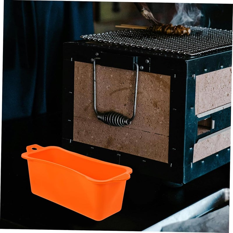 POPETPOP 2Pcs Silicone Grease Catcher Liners for Camping Durable Drip Pan for Griddle Accessories for Grills - Image 2