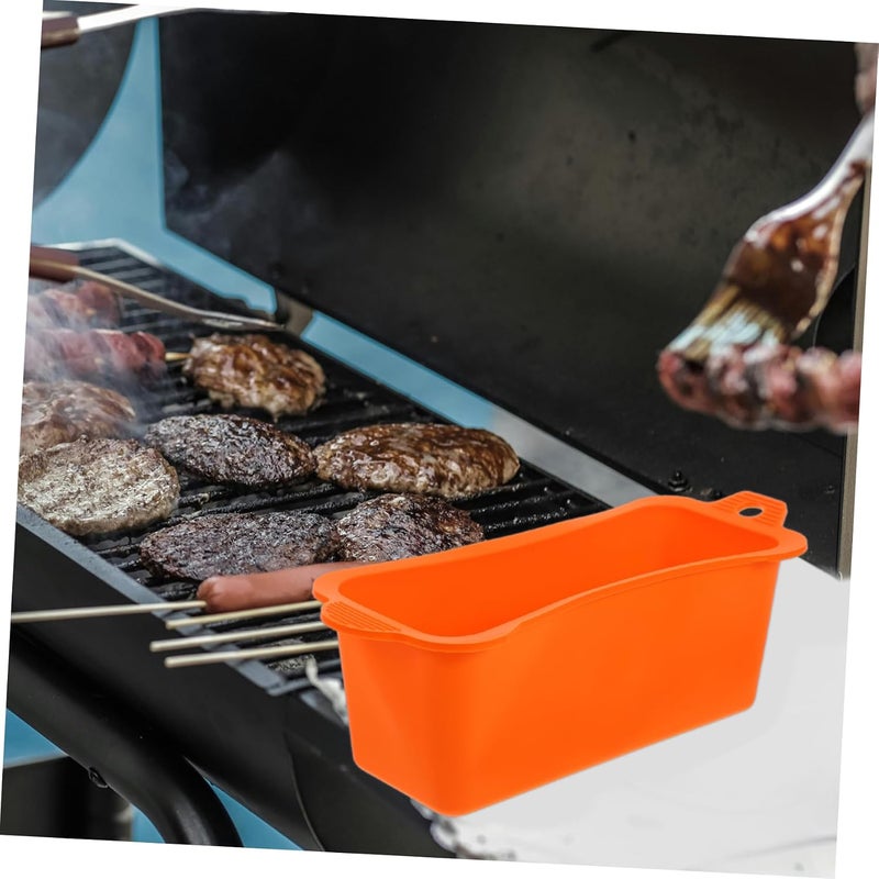 POPETPOP 2Pcs Silicone Grease Catcher Liners for Camping Durable Drip Pan for Griddle Accessories for Grills - Image 3