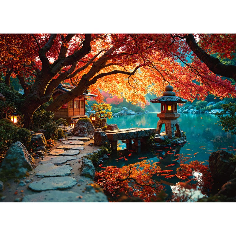 lamplig Puzzles for Adults 1000 Pieces Japanese Fall Kyoto Landscape Lake Nature 1000 Piece Puzzle for Adults Seniors Jigsaw Puzzles 1000 Pieces with Letters on Back Gifts Decor 11 Poster - Image 3