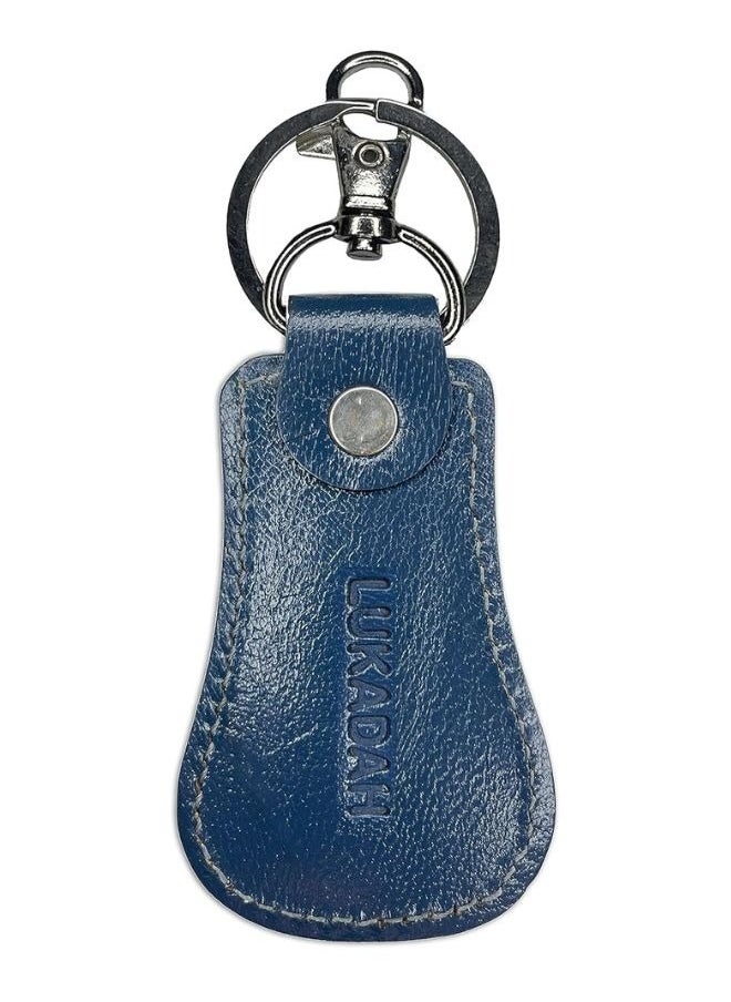 Lukadah Lukadah Genuine Classic Handcrafted Aniline Leather Keychain Key Ring With 360° Swivel Snap Hook Heavy Duty Stainless Steel Keyring  - Image 1