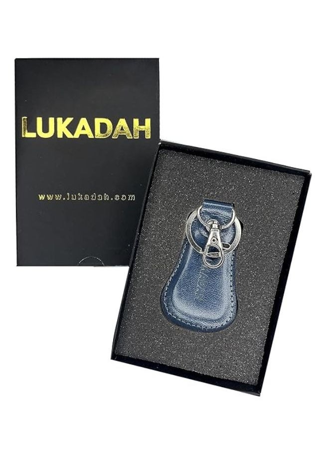 Lukadah Lukadah Genuine Classic Handcrafted Aniline Leather Keychain Key Ring With 360° Swivel Snap Hook Heavy Duty Stainless Steel Keyring  - Image 3