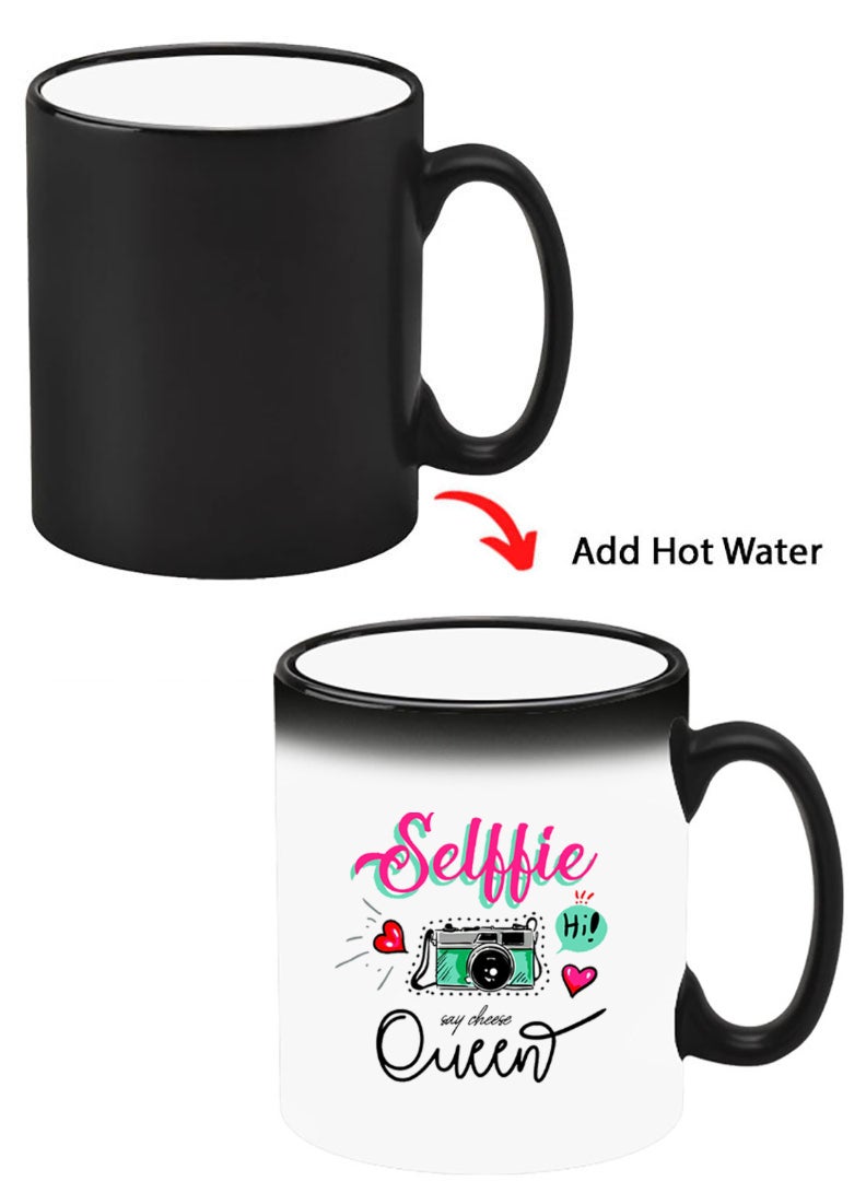 Theodor Color Changing Heat Sensitive Ceramic Mug, Image Revealed When HOT Liquid is Added! Selfie queen - Image 1