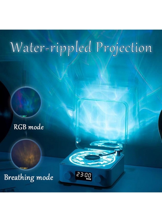 CPENSUS Retro-Style Wireless Waves Bluetooth Speaker, Aqua Vinyl Speaker, The Waves Vinyl Player with Ambience Light and Clock for Bedroom, Office, Party - Image 3