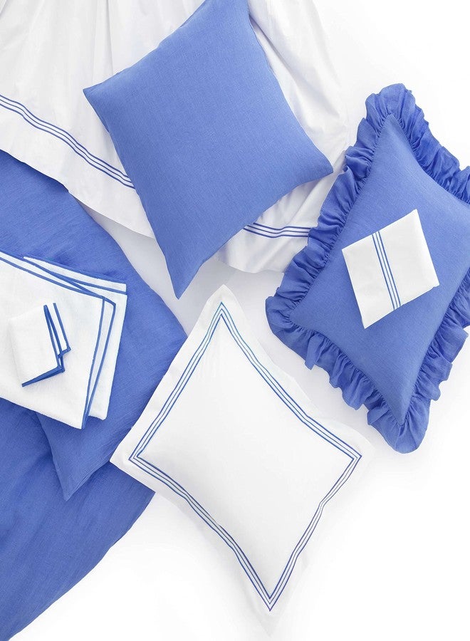 Pine Cone Hill Trio French Blue Pillowcases (Pair), Standard Size, Blue Solid Pattern - Image 2