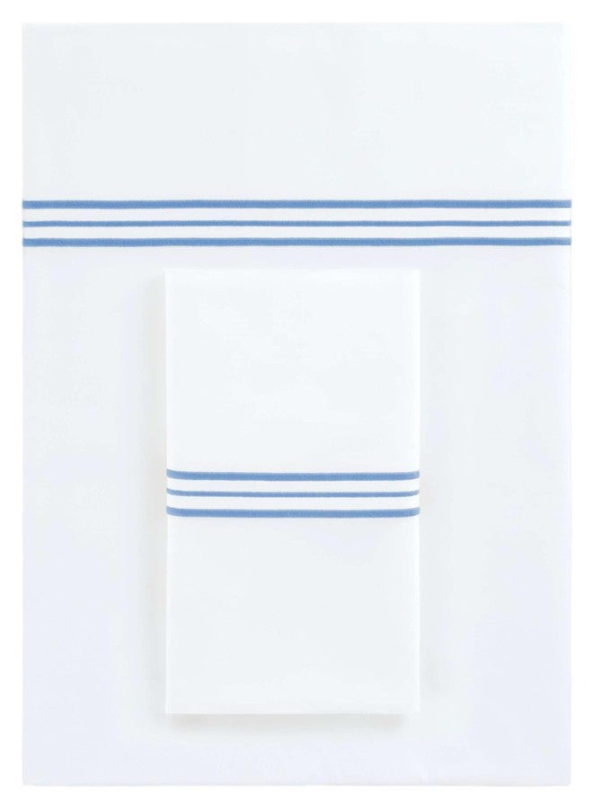 Pine Cone Hill Trio French Blue Pillowcases (Pair), Standard Size, Blue Solid Pattern - Image 5