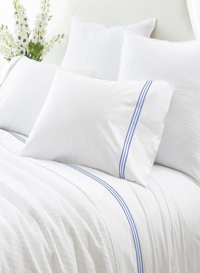 Pine Cone Hill Trio French Blue Pillowcases (Pair), Standard Size, Blue Solid Pattern - Image 1