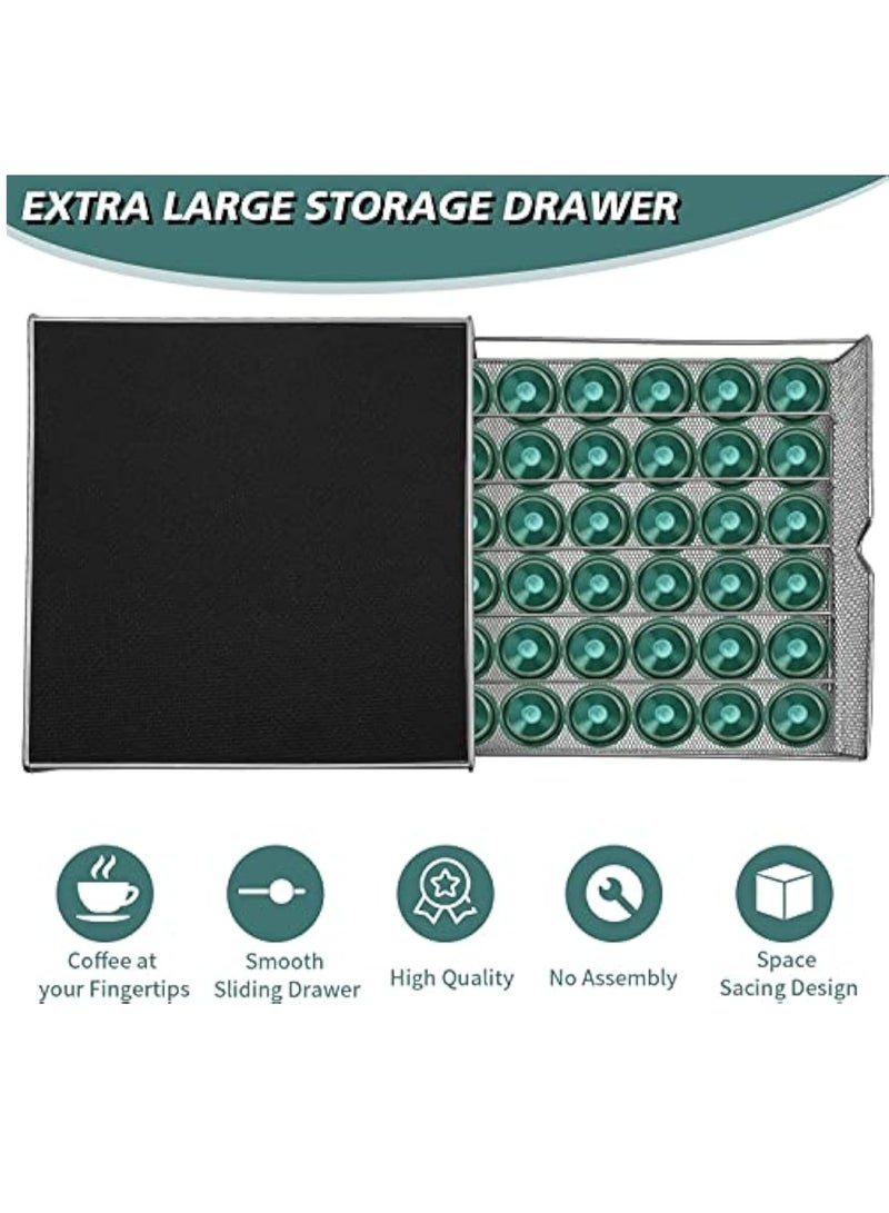 Arabest Coffee Pod Drawer, 36 Pcs Coffee Capsule Holder Space-Saving Coffee Pods Kitchen Organizer Coffee Drawer  - Image 4