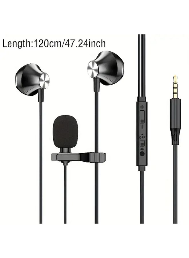 سماعات رأس سلكية من نوع USB-C للغناء (كاراوكي) مع مقبس 3.5 ملم، لون أسود - Image 2