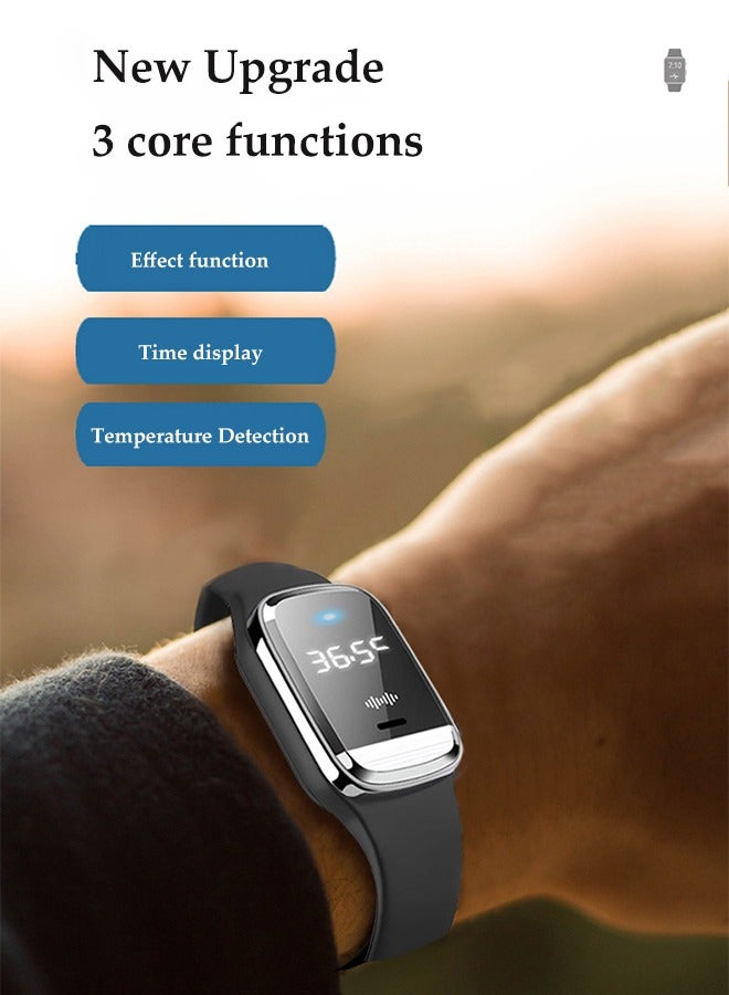 DUNISO Mosquito Repellent Bracelet, Electronic Mosquito Repellent Watch, Waterproof Portable Mosquito Repeller，With Time Display, Suitable For Running, Traveling And Mountaineering  - Image 4